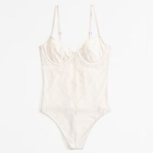 Abercrombie & Fitch White Lace Teddy Bodysuit - NWT